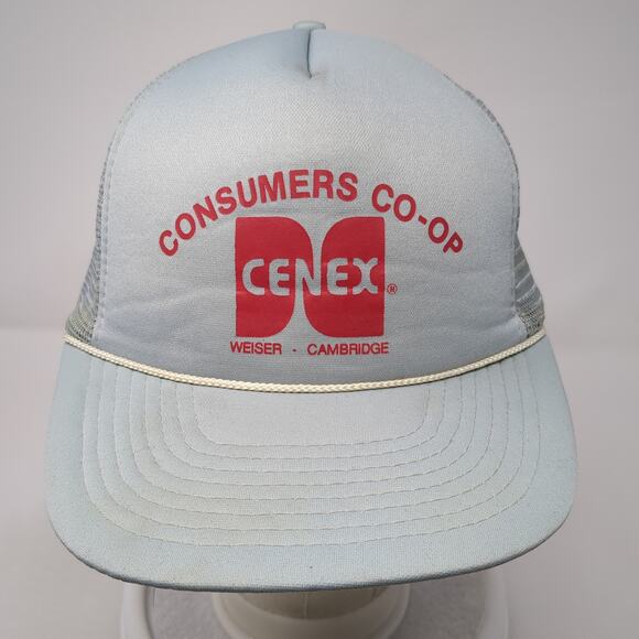Consumers Co-op Cenex Snapback Trucker Hat Gray One Size Mesh Back Rope Mohr's - Picture 2 of 9